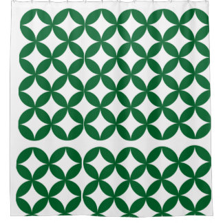 Cortina de ducha del patrón de Shippo verde