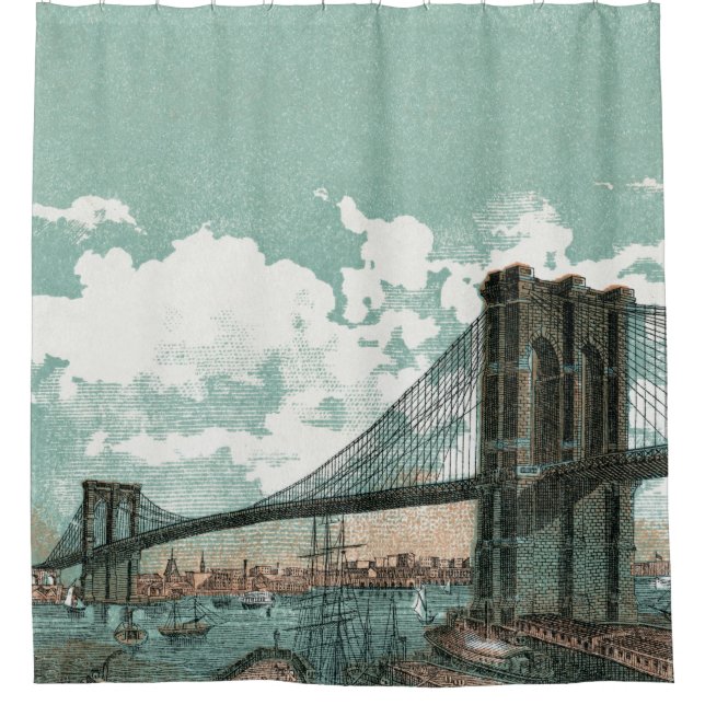 Cortina de Ducha del Puente de Brooklyn (Anverso)