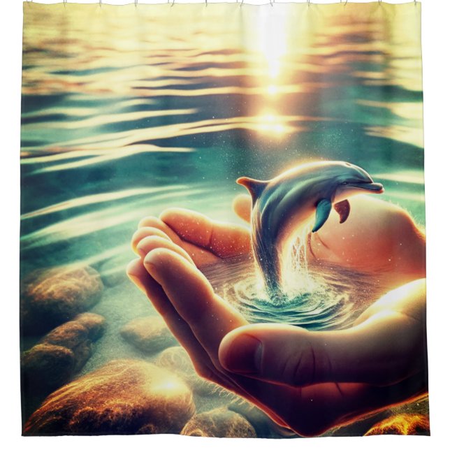 Cortina De Ducha Delfín (Anverso)