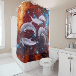 Cortina De Ducha Delfines Estelares