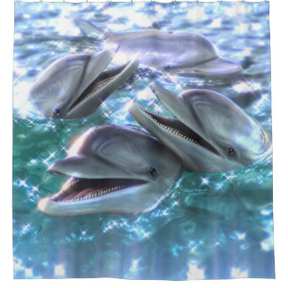 Cortina De Ducha Delfínes felices