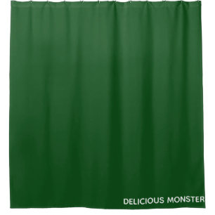 Cortina De Ducha Delicioso nombre de color verde Monster