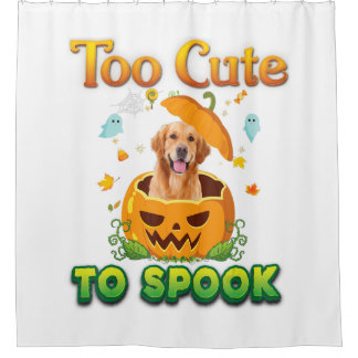 Cortina De Ducha Demasiado lindo para hablar Halloween del perro de