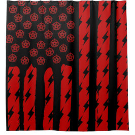 Cortina De Ducha Demon Flag