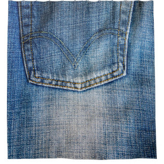 Cortina De Ducha Denim azul