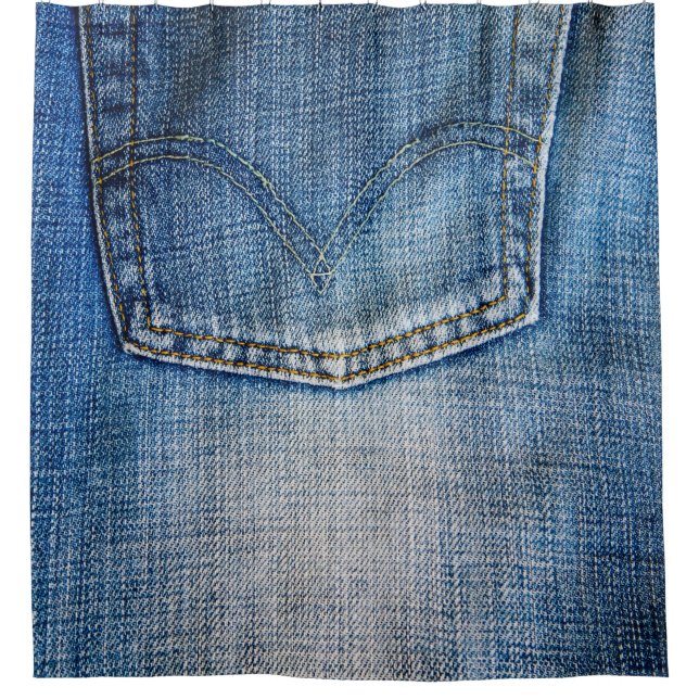 Cortina De Ducha Denim azul (Anverso)