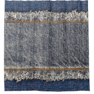 Cortina De Ducha Denim Blue Jeans: Parche doble Casual