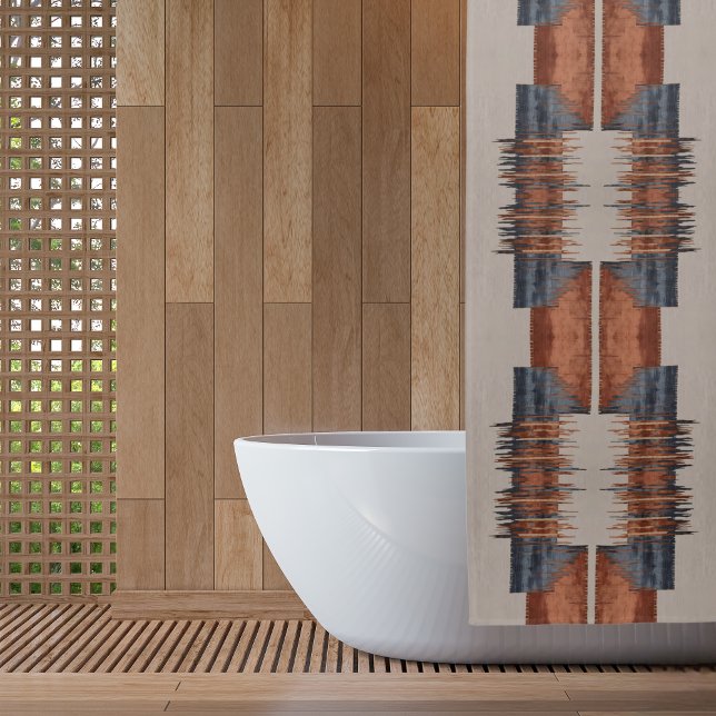 Cortina De Ducha Denim y óxido de tazas modernos (Subido por el creador)