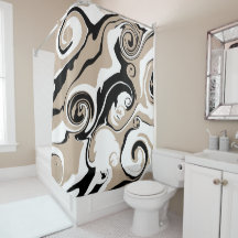 Derrame - Taupe, negro y blanco