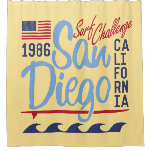 Cortina De Ducha Desafío Surf de San Diego 1986
