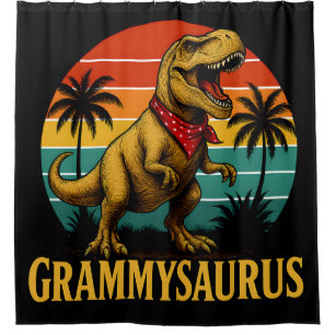 Cortina De Ducha Día de la Madre Grammysaurus T Rex Dinosaur Grammy
