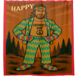 Cortina De Ducha Día del Padre Hippie