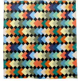 Cortina De Ducha Diamantes de colores claros