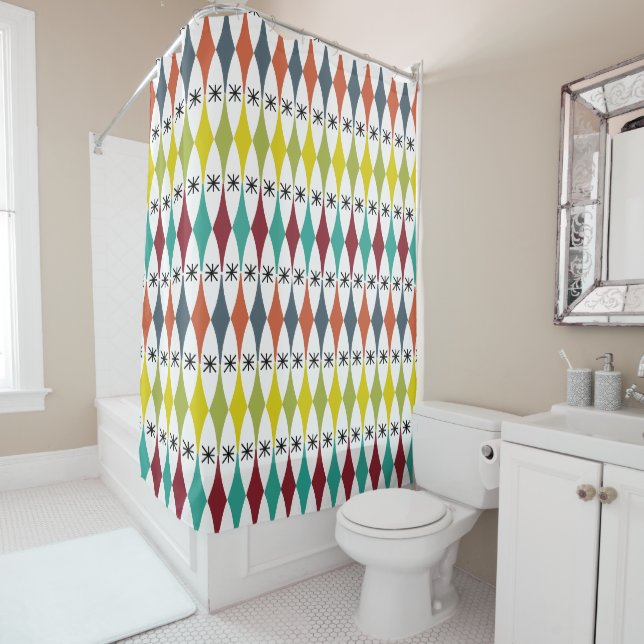 Cortina De Ducha Diamantes y estallidos (In situ)