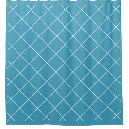Cortina De Ducha Diamond Pattern Aqua