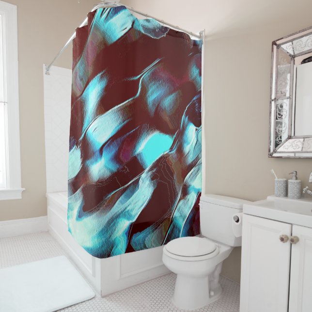 Cortina De Ducha Dibujado de metalizado mate, de gradiente marrón a (In situ)