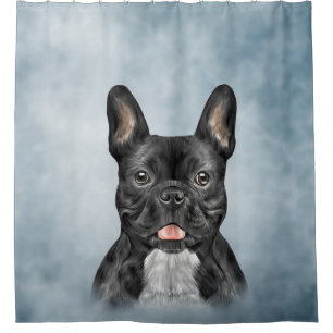 Cortina De Ducha Dibujo de perro Bulldog francés