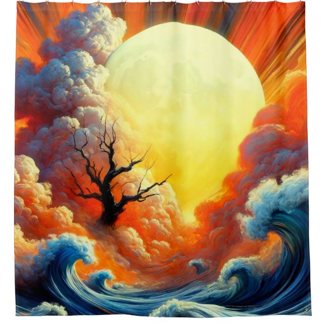 Cortina De Ducha Dibujo de Sun (Anverso)