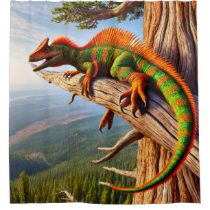 Cortina De Ducha Dinosaur Lizard