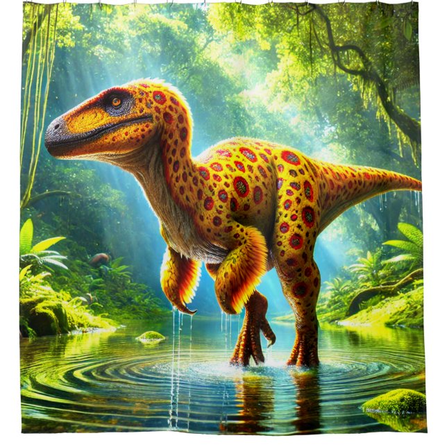 Cortina De Ducha Dinosaurio (Anverso)