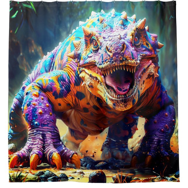 Cortina De Ducha Dinosaurio (Anverso)