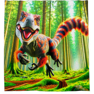 Cortina De Ducha Dinosaurio