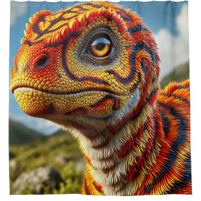 Cortina De Ducha Dinosaurio (Anverso)