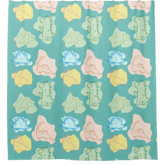 CORTINA DE DUCHA DINOSAURIO (Anverso)