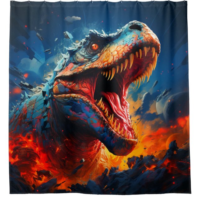 Cortina De Ducha Dinosaurio (Anverso)