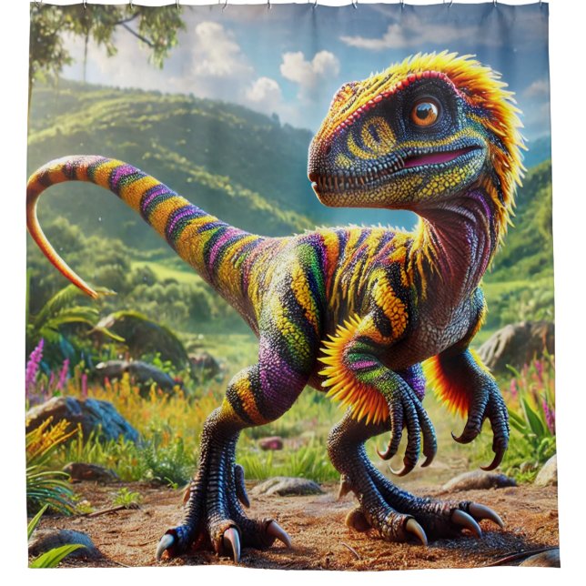 Cortina De Ducha Dinosaurio (Anverso)