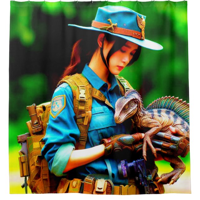 Cortina De Ducha Dinosaurio (Anverso)