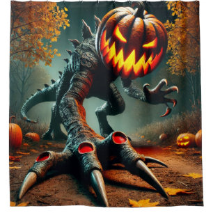 Cortina De Ducha Dinosaurio de calabaza