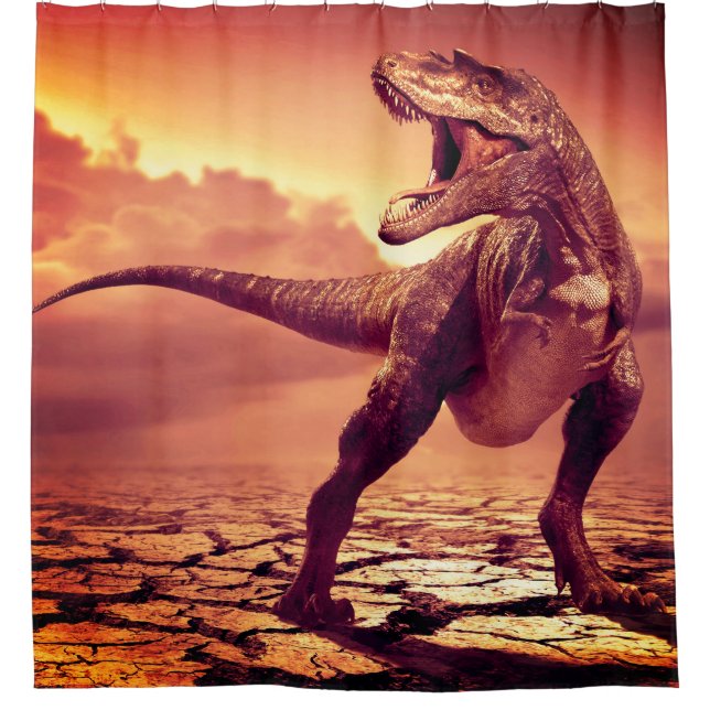 Cortina De Ducha Dinosaurio T-rex (Anverso)
