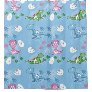 Cortina De Ducha Dinosaurios Bebés