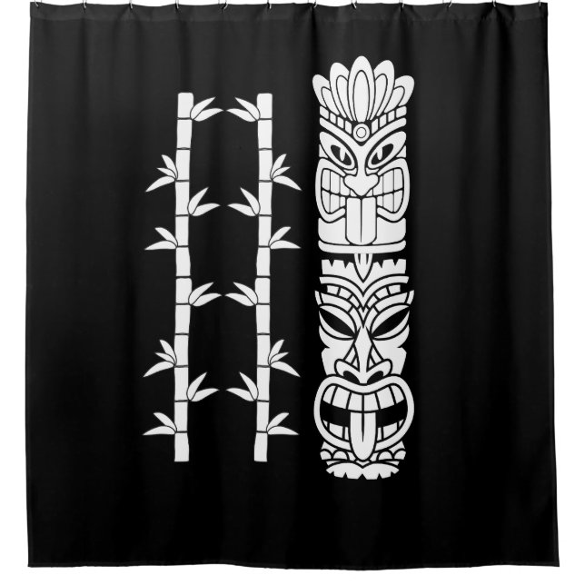 Cortina De Ducha Dios Tropical Tiki (Anverso)