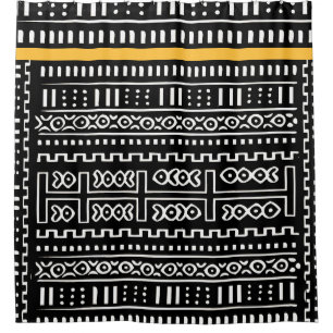 Cortina De Ducha Diseñador Mudcloth