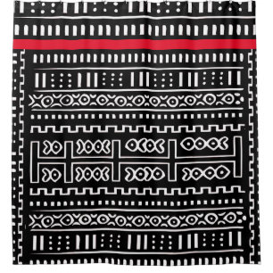 Cortina De Ducha Diseñador Mudcloth