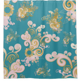 Cortina De Ducha Diseño abstracto alegre de pétalos de flores