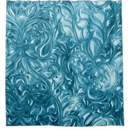 Cortina De Ducha Diseño abstracto azul