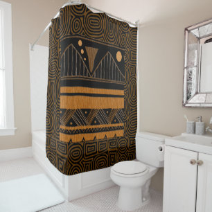 Cortina De Ducha Diseño afrocéntrico contemporáneo