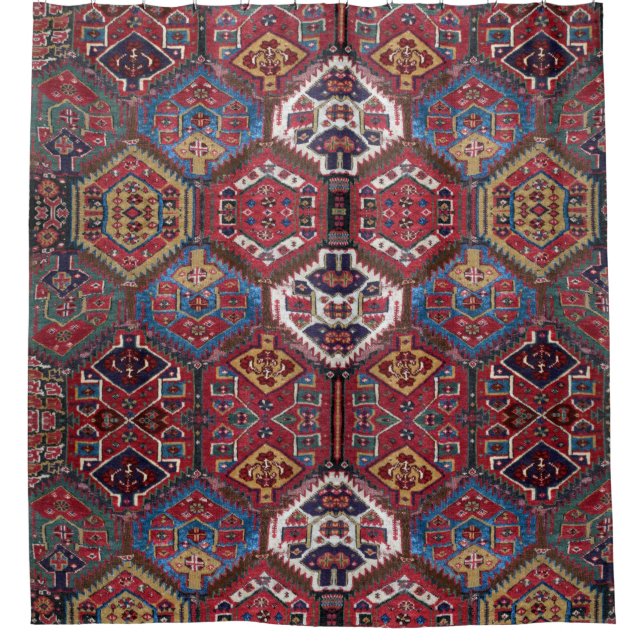 Cortina De Ducha Diseño antiguo de alfombras orientales persas (Anverso)