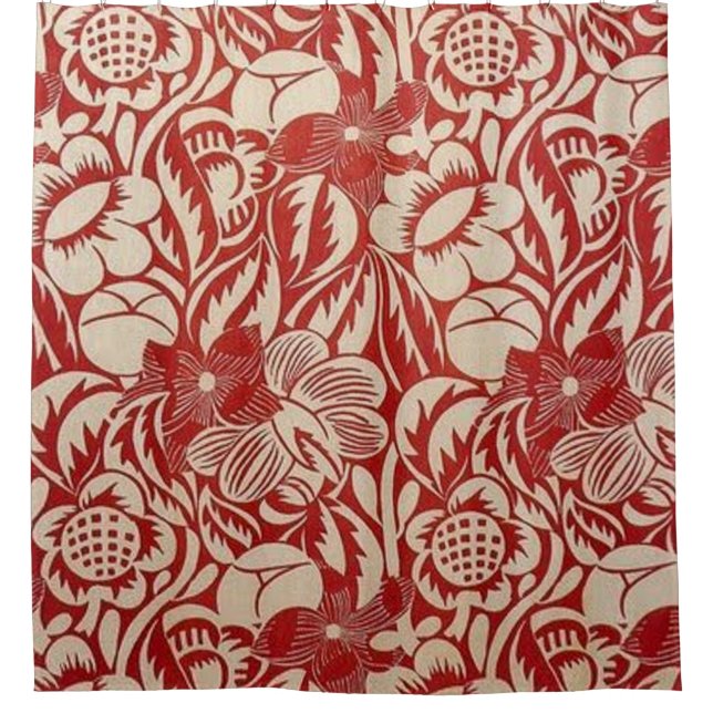 Cortina De Ducha Diseño árabe rojo (Anverso)