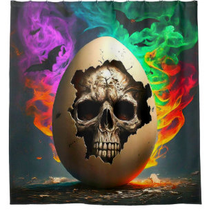 Cortina De Ducha Diseño artsy Skull