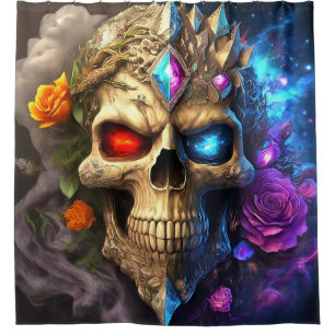Cortina De Ducha Diseño artsy Skull