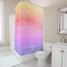 Cortina De Ducha Diseño colorido de acuarela