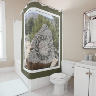 Cortina De Ducha Diseño de alfarería de fibras pequeñas