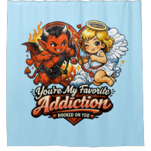 Diseño de amor del día de San Valentín de diablo y