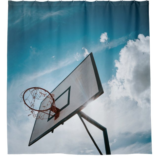 Cortina De Ducha Diseño de baloncesto de bonito (Anverso)