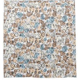 Cortina De Ducha diseño de busto pastel