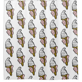 Cortina De Ducha Diseño de cono de helado